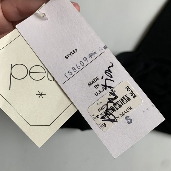 Softwear Petites NWT Vintage Black Dress Scoop Neck Midi Length Size Small - Picture 4 of 5